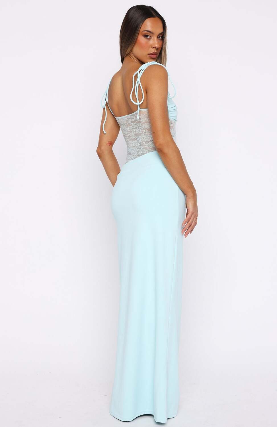 Abito Maxi con Busto in Pizzo
