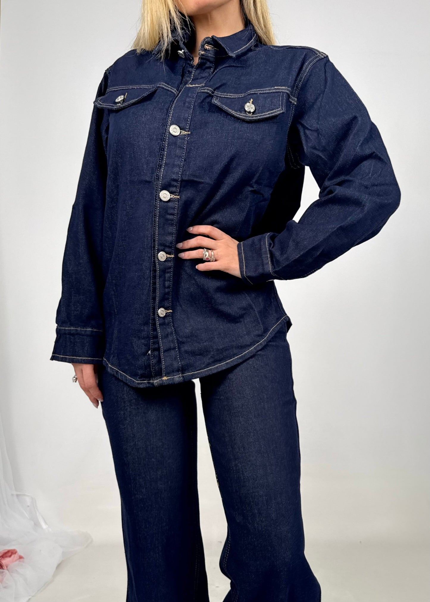 Blu Notte Denim Jacke