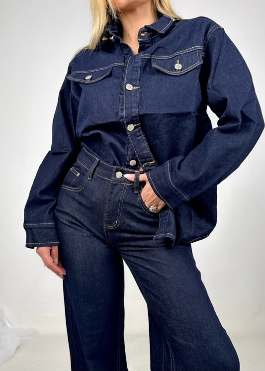 Blu Notte Denim Jacke