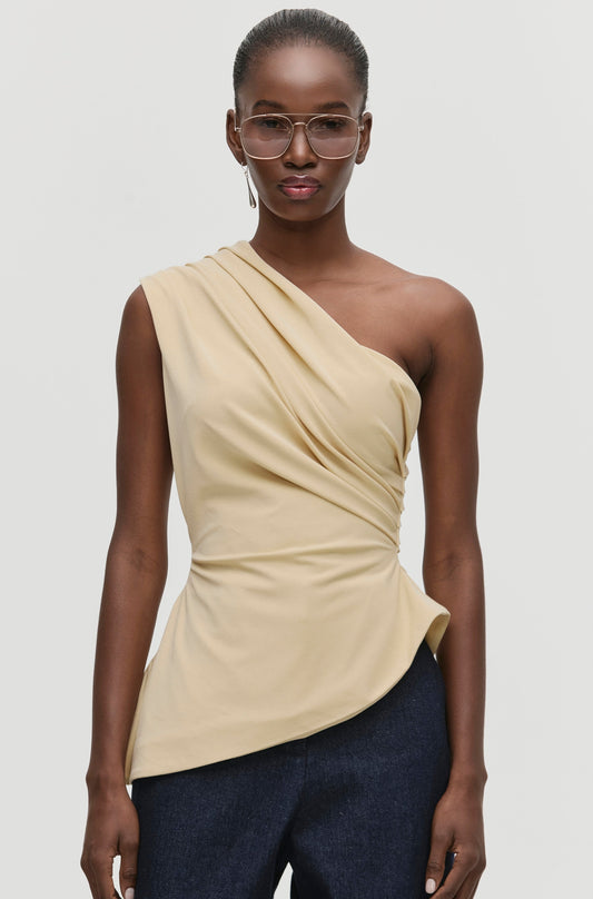 Latte Asimmetrico Peplum Top