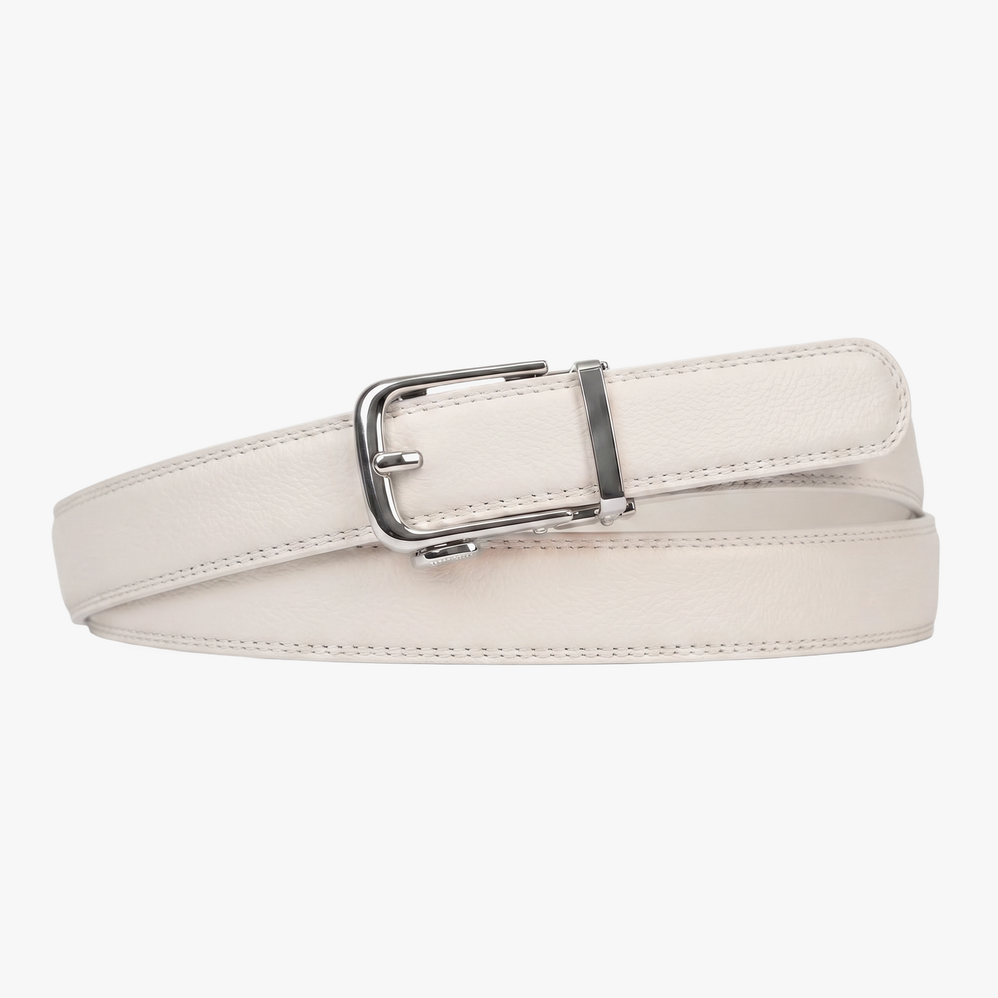 Cintura Classica in Pelle Bianca