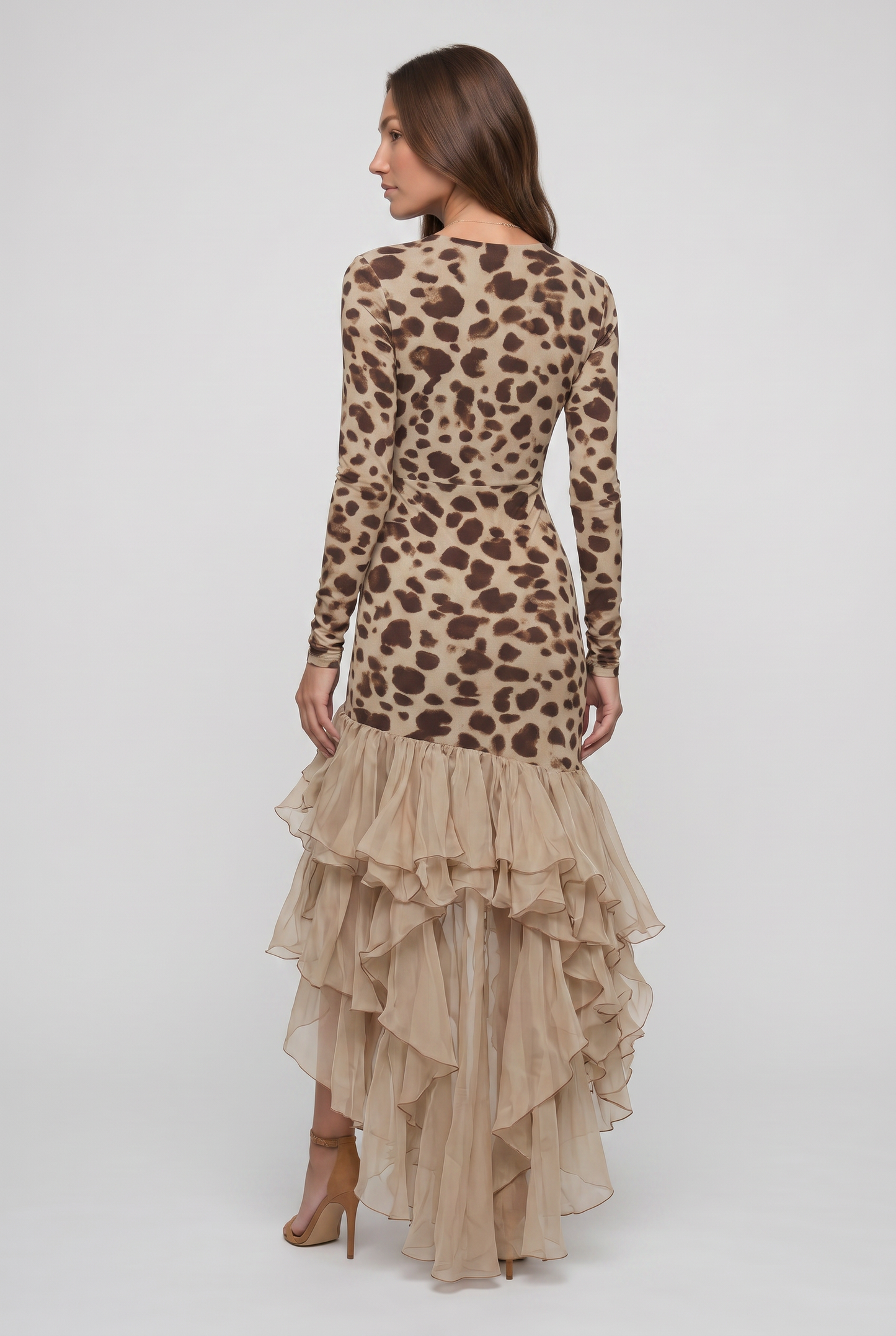 Abito midi  Leopard Print