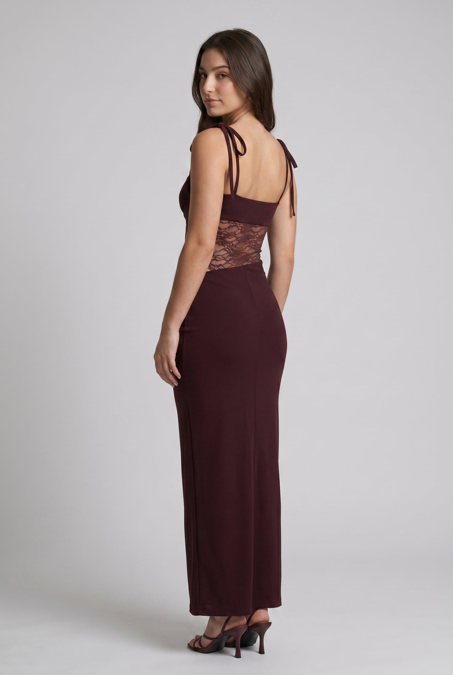 Abito Maxi con Busto in Pizzo