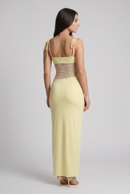 Abito Maxi con Busto in Pizzo