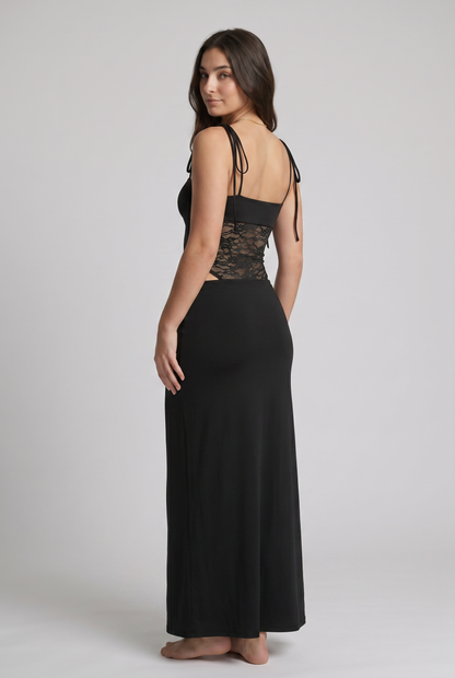 Abito Maxi con Busto in Pizzo