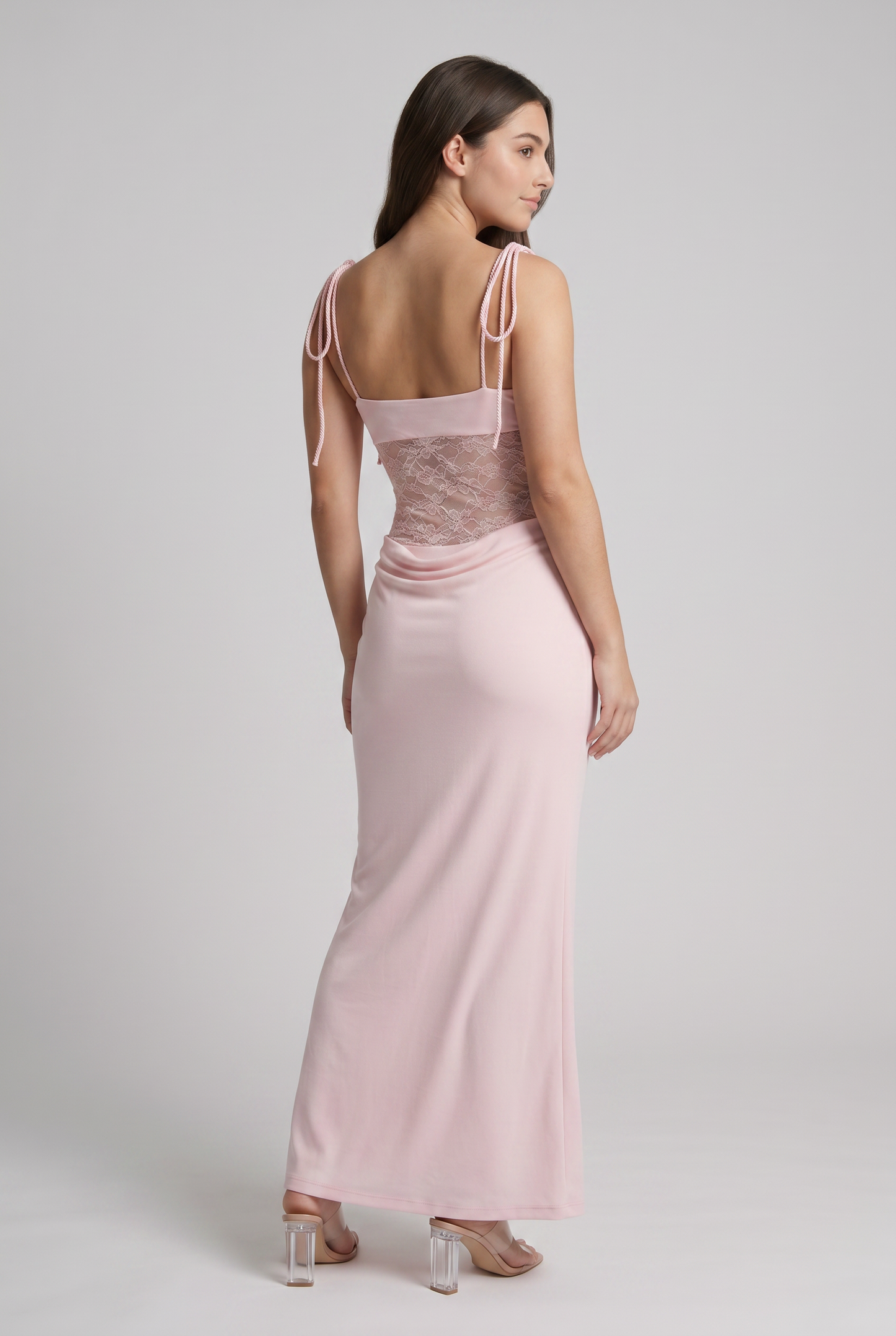 Abito Maxi con Busto in Pizzo