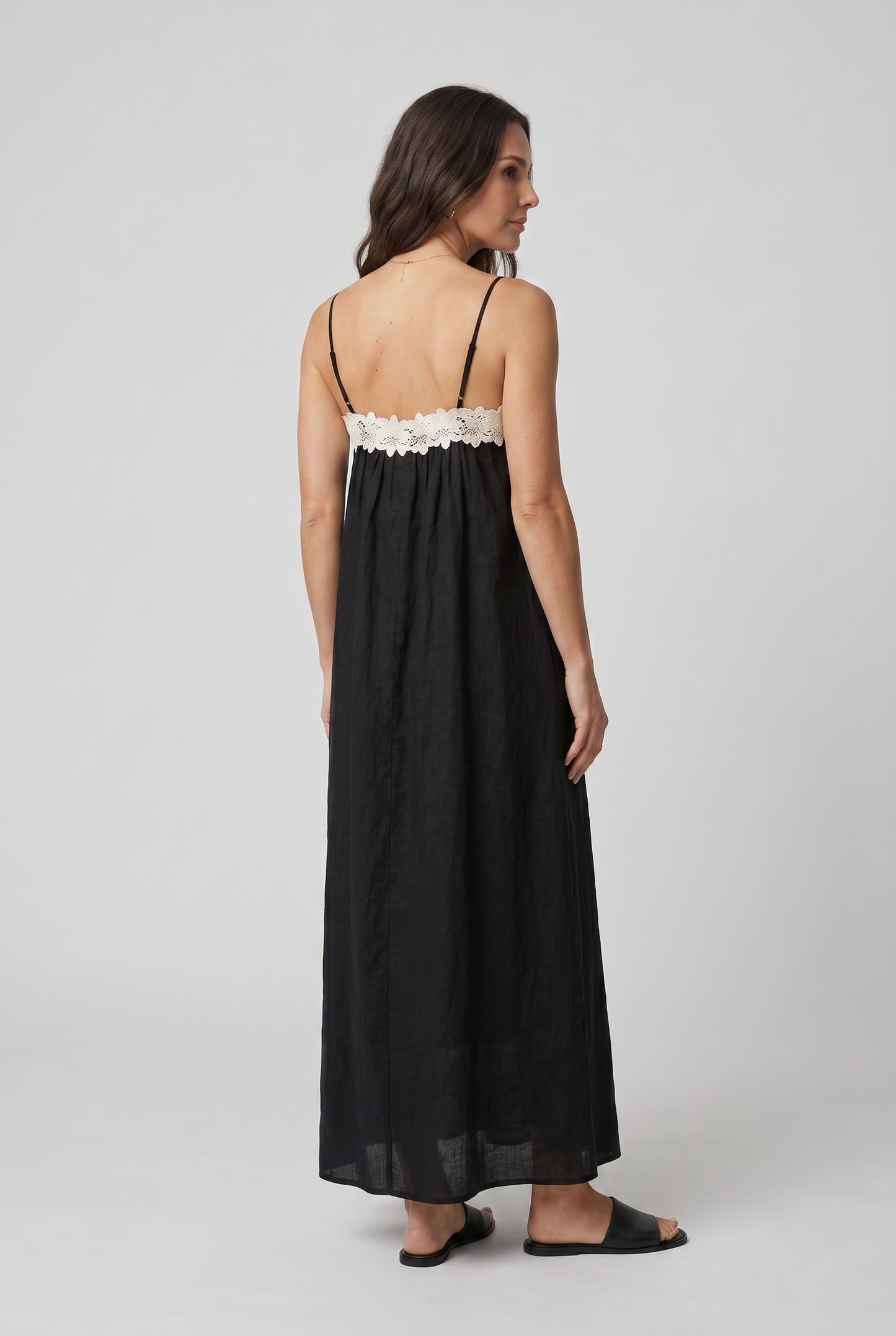 Abito Maxi con Dettaglio Floreal