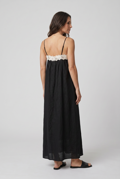 Abito Maxi con Dettaglio Floreal