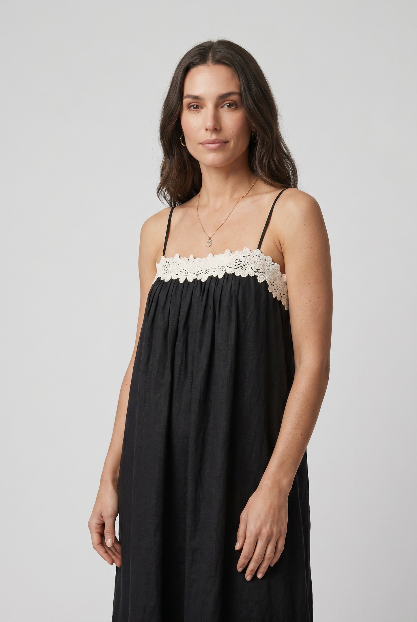 Abito Maxi con Dettaglio Floreal