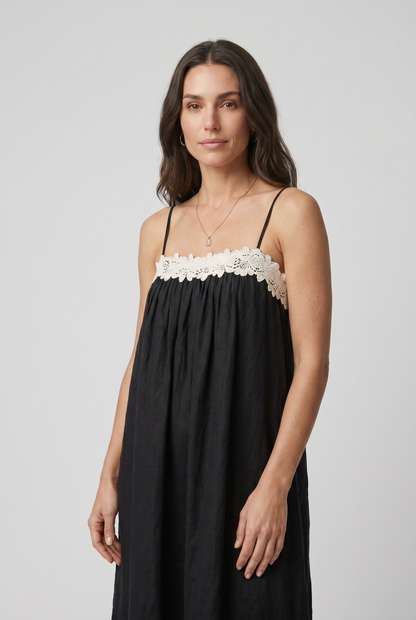 Abito Maxi con Dettaglio Floreal