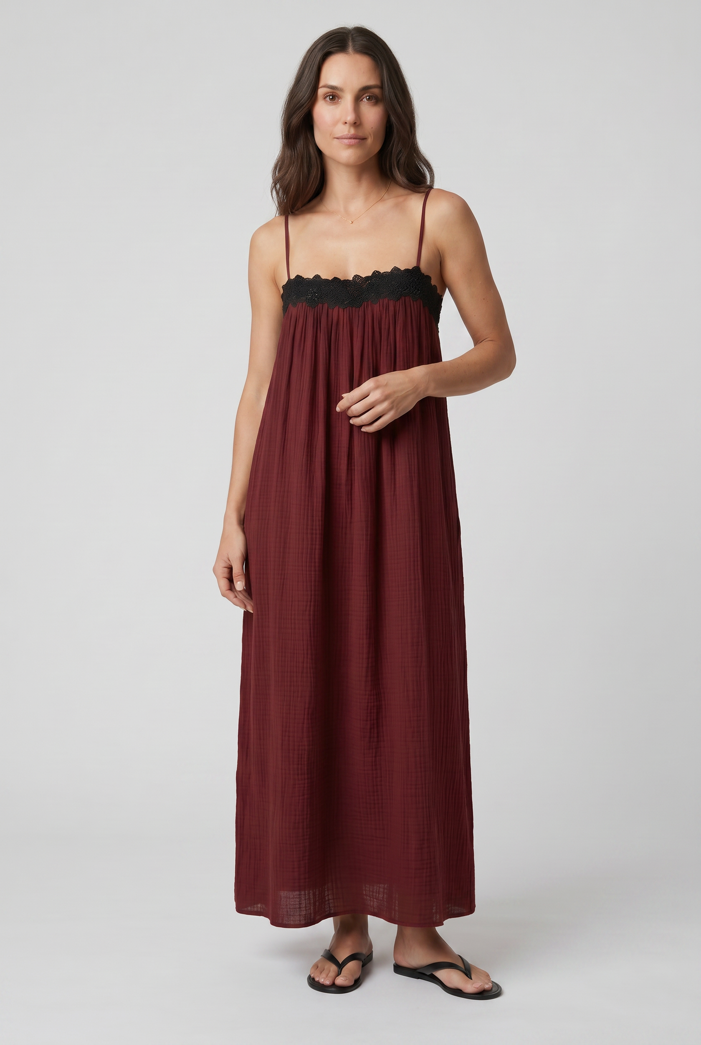Abito Maxi con Dettaglio Floreal