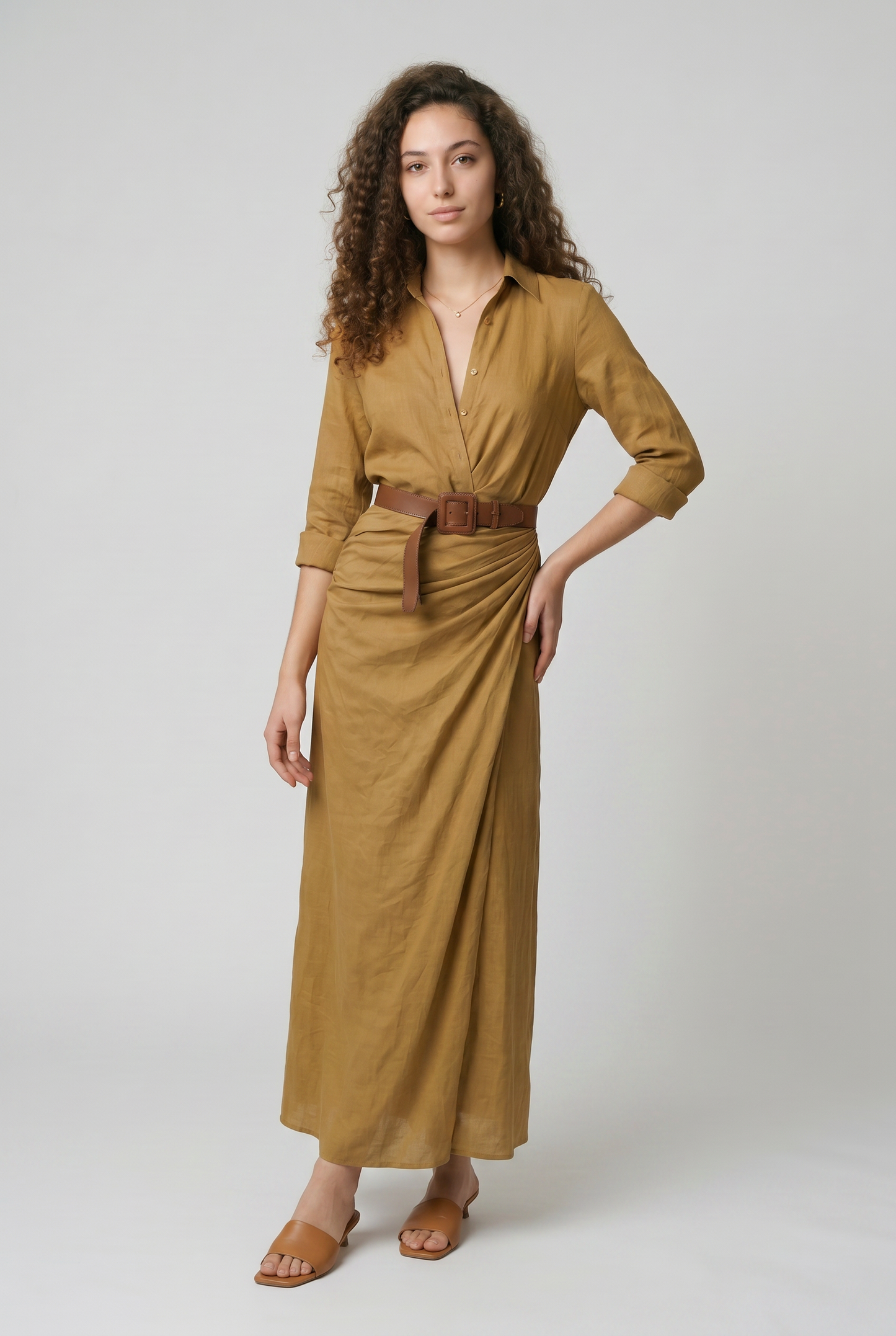 Abito Maxi Cintura Elegante
