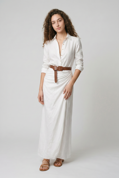 Abito Maxi Cintura Elegante