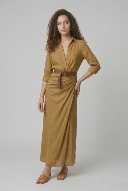 Abito Maxi Cintura Elegante